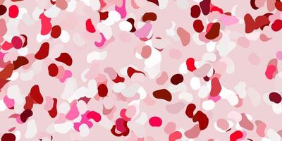 Light pink, red vector pattern with abstract shapes.