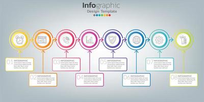 infografía en concepto de negocio con 8 opciones, pasos o procesos. vector