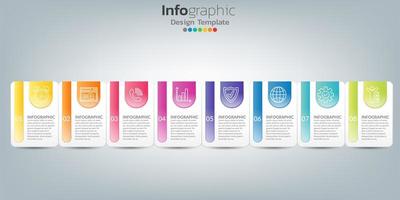 Infographic in business concept with 8 options, steps or processes. vector