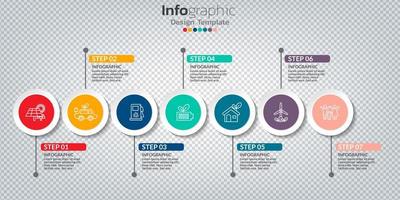 Infographic in business concept with 8 options, steps or processes. vector