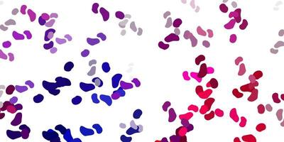 Light purple, pink vector backdrop with chaotic shapes.