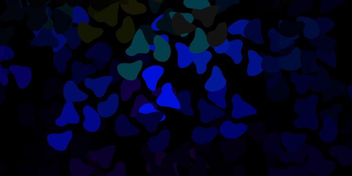 Dark multicolor vector backdrop with chaotic shapes.
