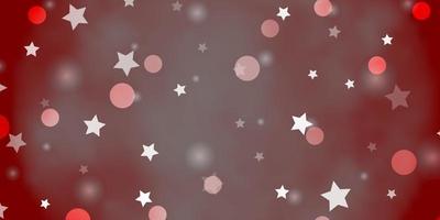 Light Orange vector template with circles, stars.