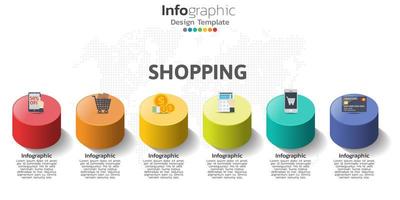 Four colorful elements with icons and place for text in Concept of SWOT analysis. vector