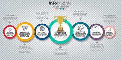 Infographic in business concept with 8 options, steps or processes. vector