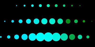 Dark Blue, Green vector background with bubbles.