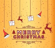 Merry Christmas Design Background vector