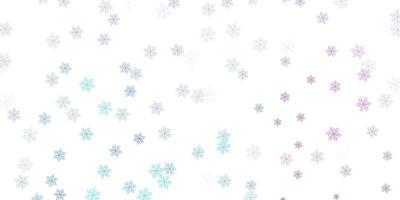 Light pink, blue vector doodle texture with flowers.