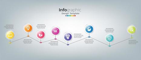 Infographic in business concept with 8 options, steps or processes. vector