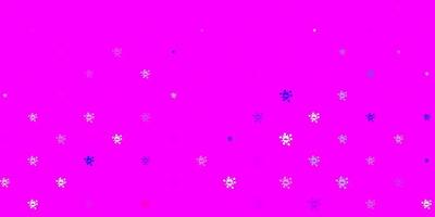 Light purple, pink vector pattern with coronavirus elements