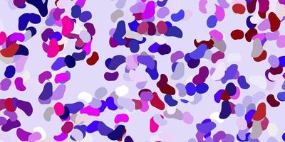 Light purple, pink vector backdrop with chaotic shapes.