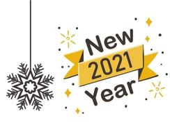 abstract 2021 happy new year vector