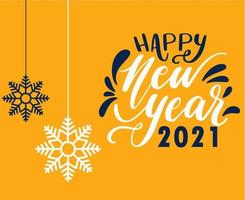 2021 happy new year design vector