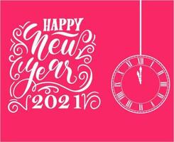 abstract happy new year 2021 vector