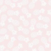Patrón sin fisuras de piña sobre fondo rosa, ilustración vectorial