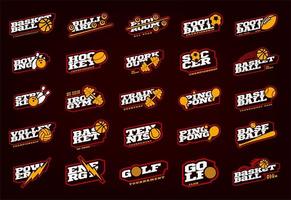 Mega sport logotype set vector