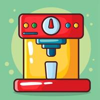 coffee machine isolated cartoon illustration in flat style vector