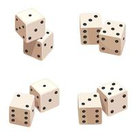 Dice in different angles. vector