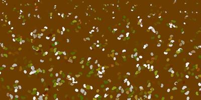 Light green, yellow vector texture with memphis shapes.