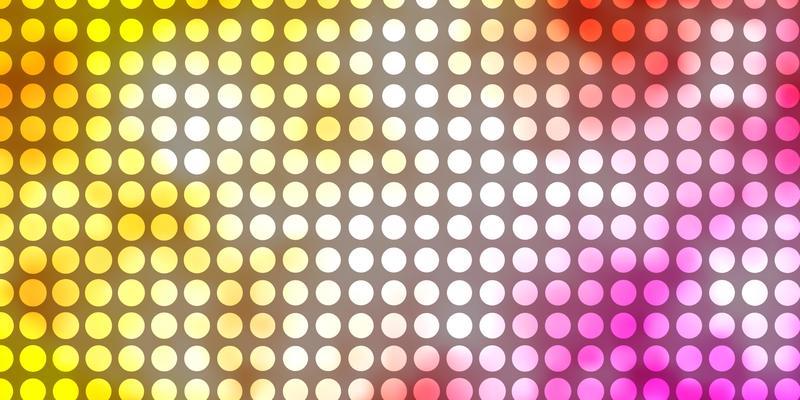 Light Orange vector template with circles.