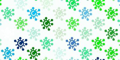 Light Multicolor vector backdrop with virus symbols