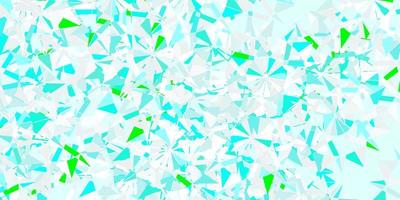 Light blue, green vector pattern with colored snowflakes.