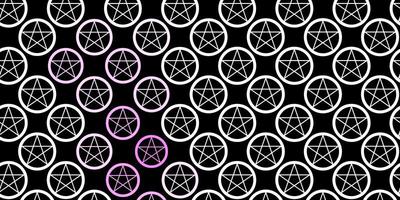 Dark Purple vector pattern with magic elements.