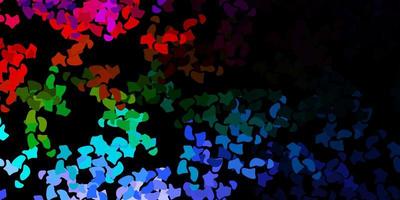 Dark multicolor vector template with abstract forms.