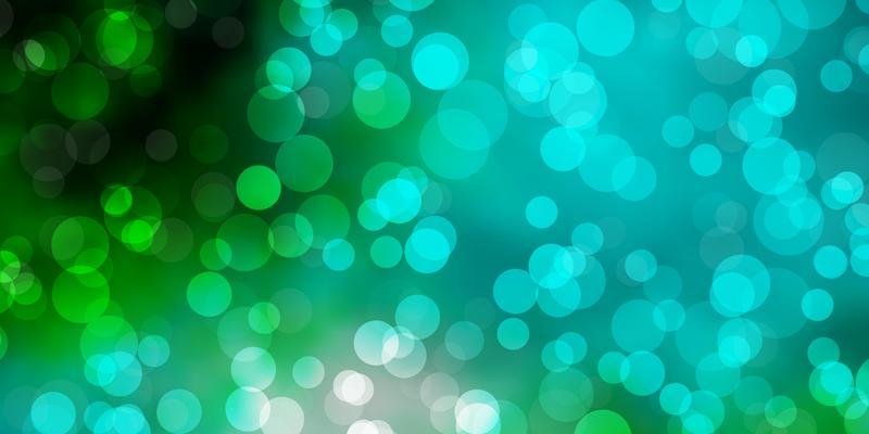 Light Blue, Green vector pattern with spheres.