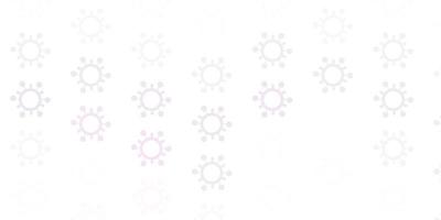 Light Purple vector backdrop with virus symbols.