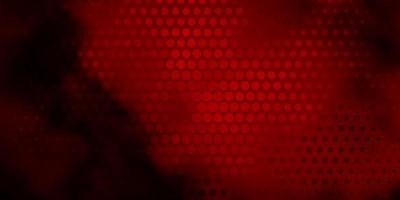 Dark Red vector background with circles.