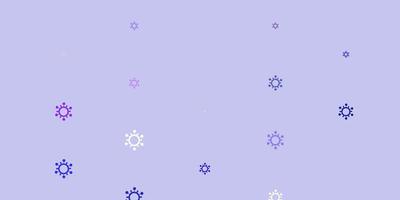 Light Purple vector backdrop with virus symbols.