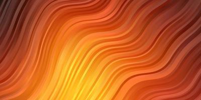 Dark Orange vector pattern with curves.