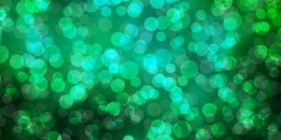 Light Green vector pattern with circles.