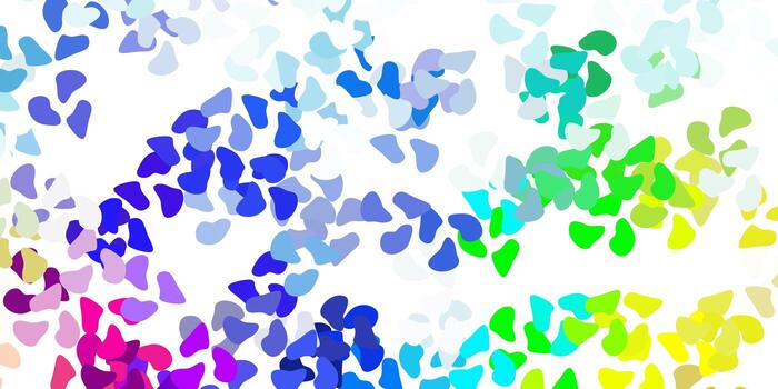 Light multicolor vector template with abstract forms