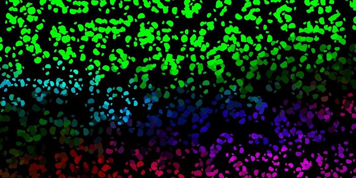 Dark multicolor vector template with abstract forms.