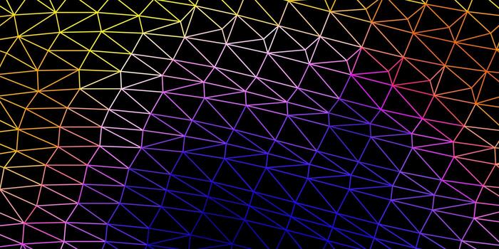 Dark blue, red vector abstract triangle pattern.