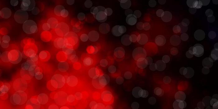 Dark Red vector background with circles.