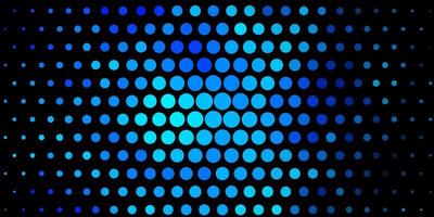 Dark BLUE vector background with circles.