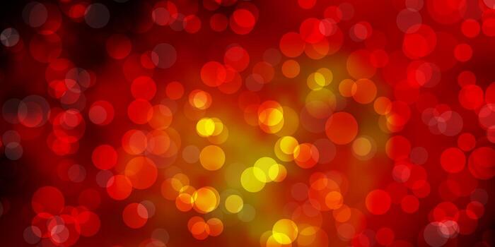 Dark Red vector background with circles.