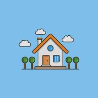 Isometric House Illustrated On White Background vector