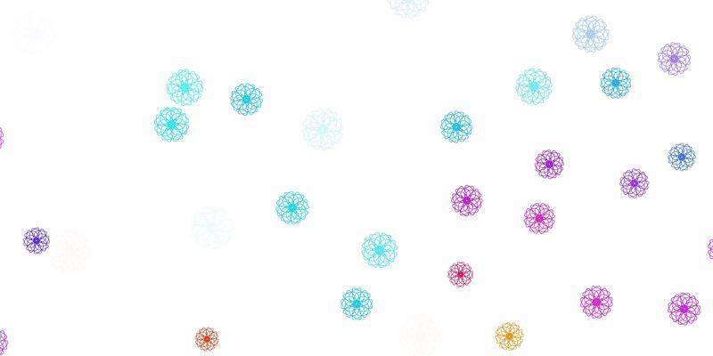 Light blue, red vector natural layout with flowers.