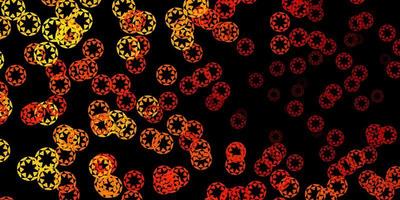 Dark orange vector backdrop with dots.