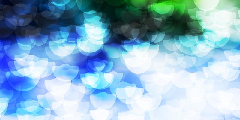 Light Blue, Green vector pattern with spheres.