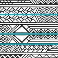 Tribal ethnic colorful bohemian pattern with geometric elements, African mud cloth vector