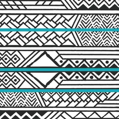 Tribal ethnic colorful bohemian pattern with geometric elements, African mud cloth