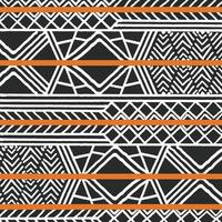 Tribal ethnic colorful bohemian pattern with geometric elements, African mud cloth vector