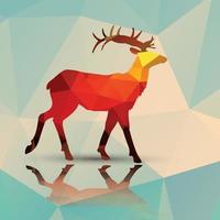 Geometric polygonal deer vector