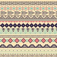 Aztec tribal pattern in stripes vector
