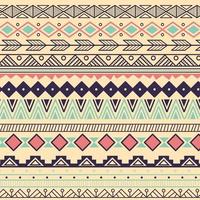 Aztec tribal pattern in stripes vector